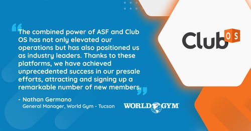 ClubOS | Customer quote about ASF and Club OS elevating their operations and sales